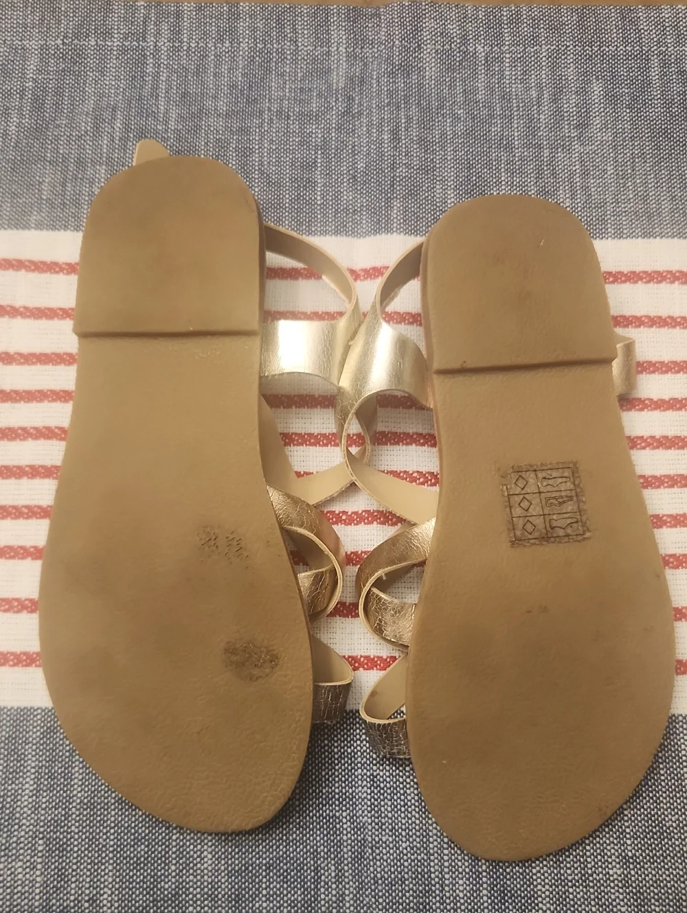 Gymboree Gold Metallic Strappy Girl's Size 13 Sandals